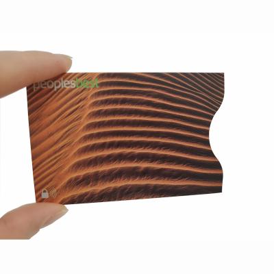 China Rfid Blocking Function Anti Scan RFID Card Sleeve Wallet Blocking Protector Debit Dredit Contactless Aluminum Foil Sleeves for sale