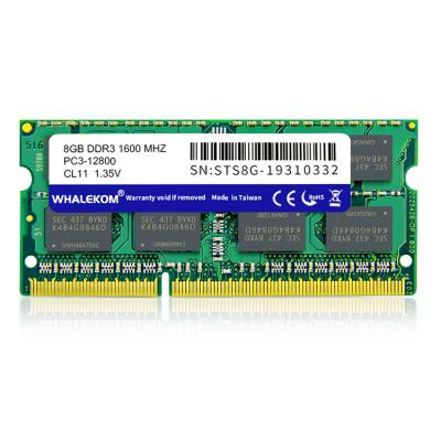 China Notebook DDR3 RDA 3 RAM Memory 1.35V 8GB 1333MHz 1600MHz of WHALEKOM LAPTOP for sale