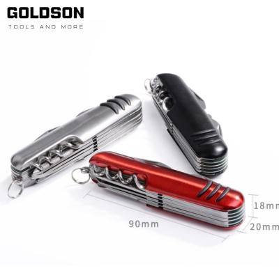 China Multi Functional Knife Promotional Folding Multi Function Pocket Knife With 9 Accessories for sale