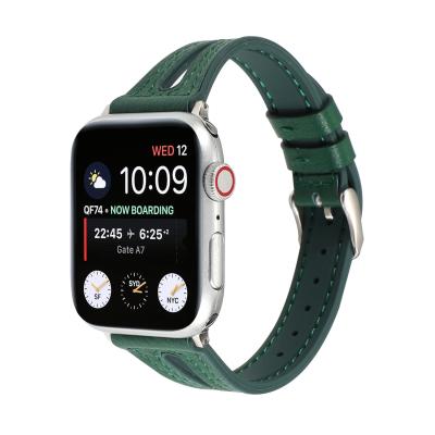 China Wholesale Designer Leather Smart Watch Replacement Strap With Different Color Bands For Apple Iphone Watch Band For Iwatch Series Men for sale