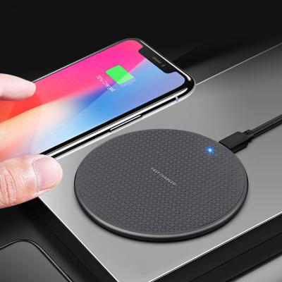 China New Design Factory Price Qi K8 Round Qi Charging Ultra Thin 10w Universal Phone Charger Fast Wireless Pad For Samsung K8 for sale