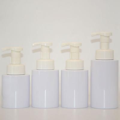 China 250ml 300ml 400ml Cylinder Personal White PET Skin Care Dispenser Foam Soap Hand Wash Plastic Pump Bottle for sale