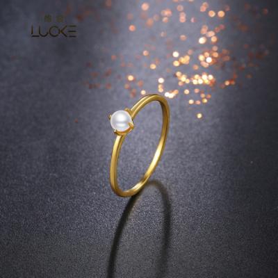 China New Design Woman Jewelry FASHIONABLE Elegant Gold Plated Pearl Ring for sale