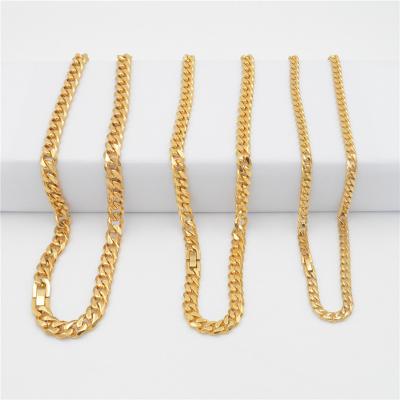 China Fashion CLASSIC Six Side Flat Cut Men's Cuban Necklace 18K Gold Hip Hop Necklace for sale