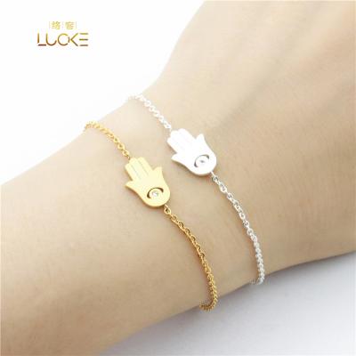 China New Style Women Palm Chain Bracelet CLASSIC Thin Diamond Magic Eye Palm Bracelet Chain Bracelets for sale