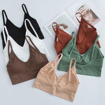 China QUICK DRY Sports Tube Back U Chest Girl Top Wrapped Lady Vest Seamless Bra for sale