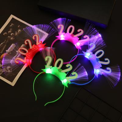 China 2022 Happy New Years Designer Kids Headbands Hairband Fashion LED Flashing for sale