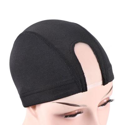 China Breathable Mesh Dome Wig Cap With Spandex New Breathable Black Piece U Style Stretch Adjustable Hairnets Breathable Cheap Price for sale