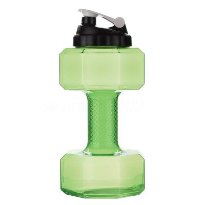 China Viable Gallon Jug Gym Dumbbell Gym Food Grade PETG 2200ml Plastic Drinking Water Bottle for sale