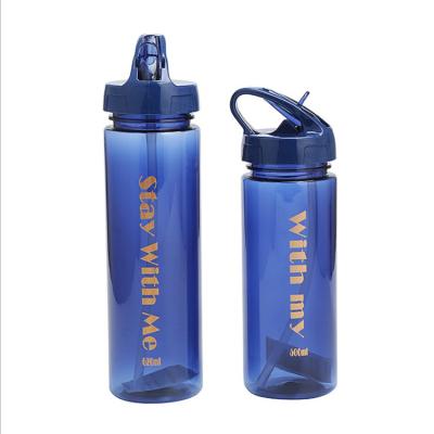 China Custom Color 500ML 620ML BPA Free Viable Portable Plastic Clear Plastic Sports Water Bottle Cup for sale