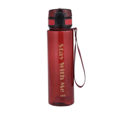 China 620ML BPA Free Viable Portable Plastic Water Bottle Cup Clear Plastic Exterior Customized for sale