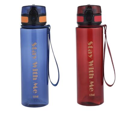 China 500ML 620ML BPA Free Viable Portable Plastic Water Bottle Cup Outdoor Sport Clear Plastic GYM for sale