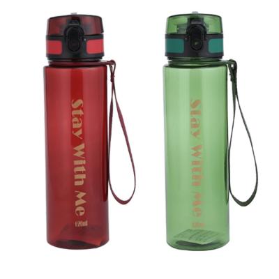 China 620ML BPA Free Viable Portable Plastic Water Bottle Clear Plastic Cup Outdoor for sale