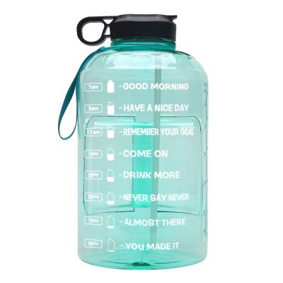 China Amazon Viable Bestsellers 3.7L One Gallon Large Capacity Water Bottle Time Marker Water Bottle For Outdoor for sale