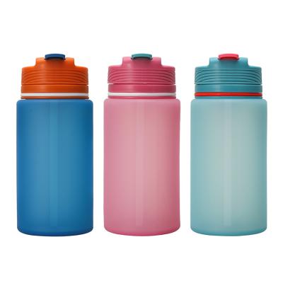 China Sustainable 1L Sports Drink Bottles Food Grade Silicone Water Bottle BPA Free Collapsible Bottle for sale