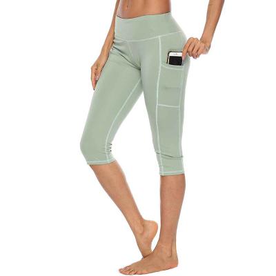 China Gulidd Antibacterial High Waist Legging Short Fitness Set Seamless Gym Workout Sports Custom Yoga Leggings With Pockets for sale