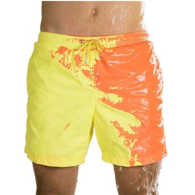 China Gulidd QUICK DRY Beach Shorts Men Magic Color Change Plus Size Swimming Mens Designer Swim Quick Dry Shorts for sale