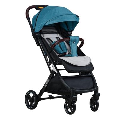 China One Folding Four Wheel Baby 3D Hand Stroller Leg-rest Backrest One Hand Folding Baby Pram One Aluminum Adjustable Step Brake for sale