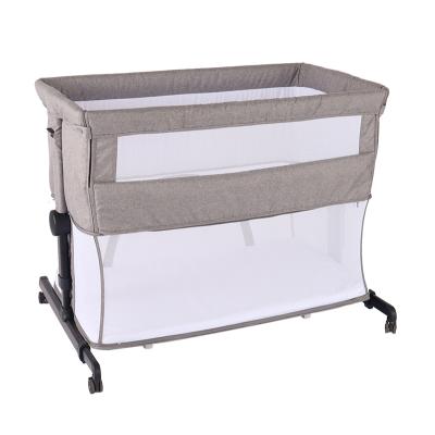 China Modern Baby Product 5 Size Adjustable Bedside Baby Travel Hutch Bed Can Be Attached To Parents Bed for sale