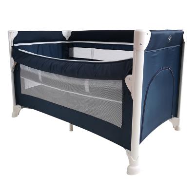 China EN716 Lightweight Standard Foldable Bedside Baby Cot 120x60cm Baby Co-Sleeper for sale