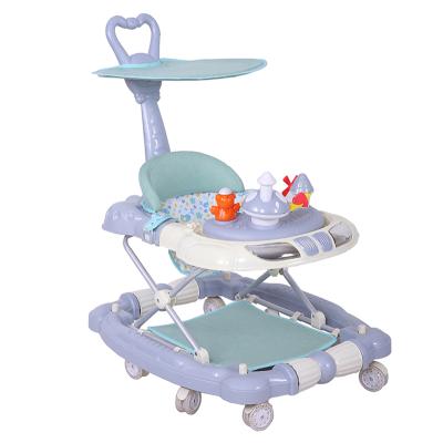 China Musical Hot Selling Tray Unique Revolving Toy Baby Walker with Canopy and Activity Push Bar Music Toy Tray for sale