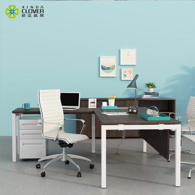 China Modern Luxury Office Furniture Home Office Metal Frame Commercial Executive Table Furniture for sale