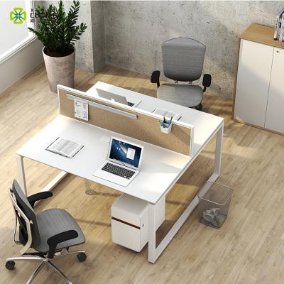 China Iron Modular Frame Modern Furniture Modern Design Office MDF Modern Desk For Workstation Office Furniture for sale