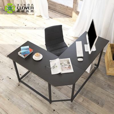 China New model extendable 64 inch gaming computer table L-shaped design for sale