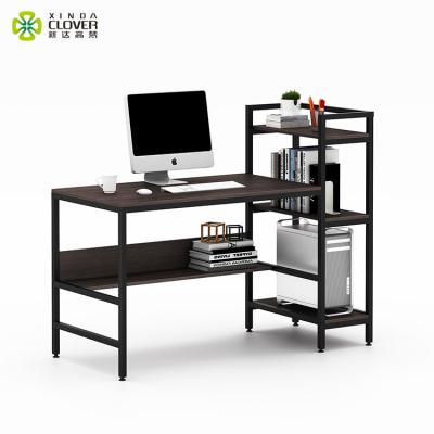 China Extendable industrial style steel computer desk with metal frame for sale