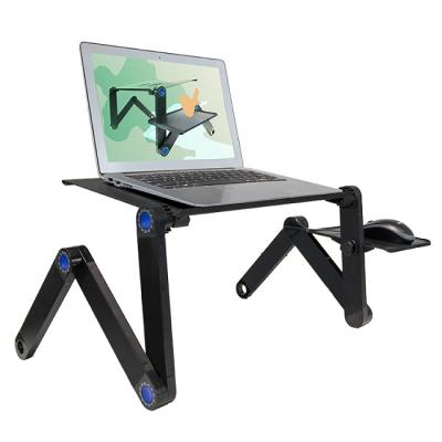 China (Size) Leadingplus Hot Selling Adjustable Laptop Desk 360 Degree Adjustable Metal Laptop Stand Foldable Desk for sale