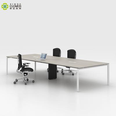 China Modern Design Foshan Office Furniture Manufacturers High Quality Modular 20 Seats Conference White Meeting Table for sale