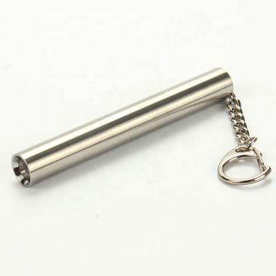 China Convenient Stainless Steel UV Torch LED 365nm Flashlight With Key Chain for sale