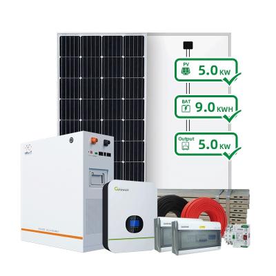 China Factory direct low price complete home supply off grid rack energy home set 5kw solar power system for home electric use for sale