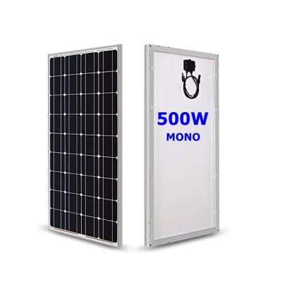 China Home use single stock mono solar power panel system cell bifacial 400 cell 1000 5000 watt panels china manufacture size 166mmx166mm for sale