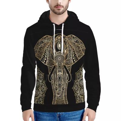 China High Quality Anti-Wrinkle Black Africa Elephant Design Vintage Hoodies Unisex Plus Size Women's Sweaters Wholesale Manufacturer MOQ1 for sale