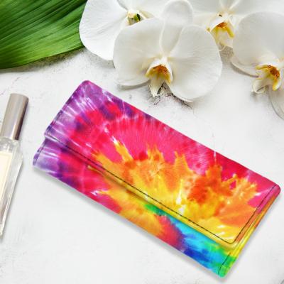 China Waterproof Tie-Dye Magnetic Key Holder Vortex Desgin Bags Full Print Fashion Wallet Women Long Purse Card Wallets Wholesale Card Wallets for sale