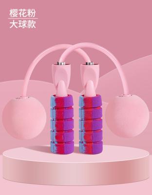 China PVC Wholesales Custom Made Pink PVC Fitness High Quality Handle Double Shorts Supporting Heavy Rope Wireless Jump Rope for sale