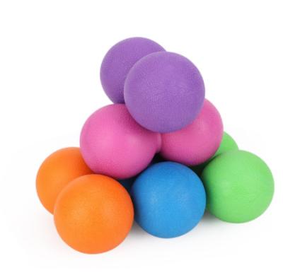 China Round Eco-Friendly 6.5cm Mini Band Eco-Friendly Colored Tasteless Non-Slip Peanut Massage Yoga Gymnastic Ball for sale