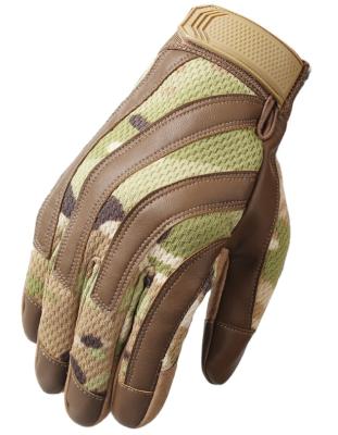 China Wholesale Unisex Full Finger Camouflage Stripe Non-Slip Nylon Riding Racing Touch Screen Motorcycle Hunting Training Gloves for sale