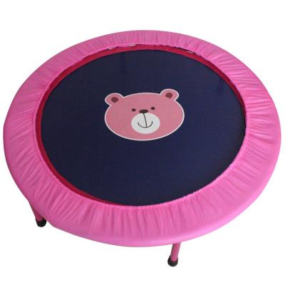 China Custom Ribbon Bear Pattern Circle Factory Price Round Cheap Weaving Trampoline Cute Pink Net Folding Protector Mini For Indoor for sale