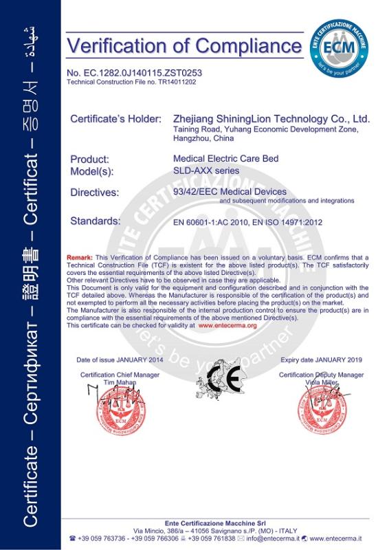 CE - Zhejiang Shininglion Technology Co., Ltd.