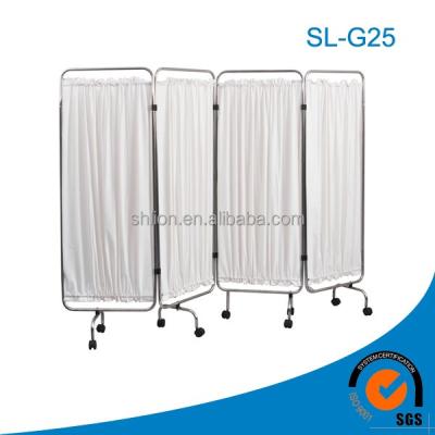 China Metal 4 Backrest Ward Screen Curtain Hospital Ward Bed Screen Folding Screen for sale