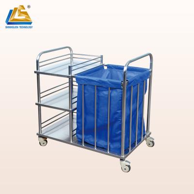 China S.S. Medical Waste Trolleys Industrial Canvas Medical Dirty Trolley for sale