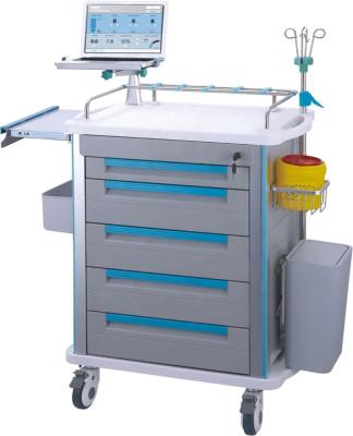 China Medical Trolley Cart Traditional Mobile Medical Trolley for Laptop Dialysis for sale