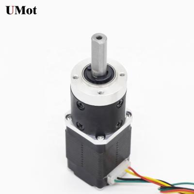 China Nema8 20mm 0.5A 0.8A Mini Micro Planetary Gearbox Stepper Motor 5.2 1 with Metal Ring for sale