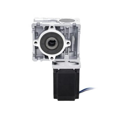 Κίνα Προσαρμοσμένος Nema 23 Stepper Motor με 76mm ύψος και Worm Gearbox Single/Double Shaft προς πώληση