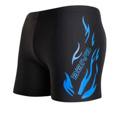 China Men's Swimming Trunks Fashion Boxer Flame Breathable Nylon Plus Size Swimming Trunks for sale