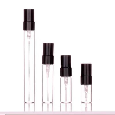 China 2ml Refillable 3ml 5ml 5ml 10ml 10ml Mini Small Sample Clear Perfume Atomizer Tester Spray Pump Clear Glass Bottle for sale