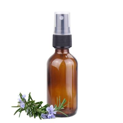 China High Quality Cosmetic Use Amber Skin Care Spray 2oz 4oz Boston Round Glass Bottle for sale