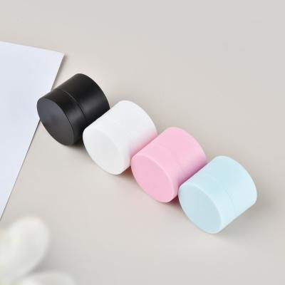 China Double Wall Eye Cream Matte Pink/Black/Blue/White Empty PP Plastic Container 5g 15g 20g 30g 50g Plastic Cream Jar for sale